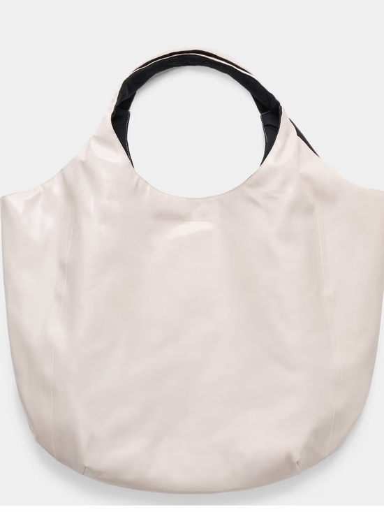 Emporio Armani Handbags - Emporio Armani white large hobo bag with navy handles and cosmetic pouch